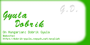 gyula dobrik business card